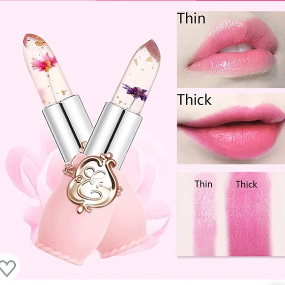 NWT 1 Color-changing gold foil flower jelly lipstick. random flower color - Picture 3 of 5